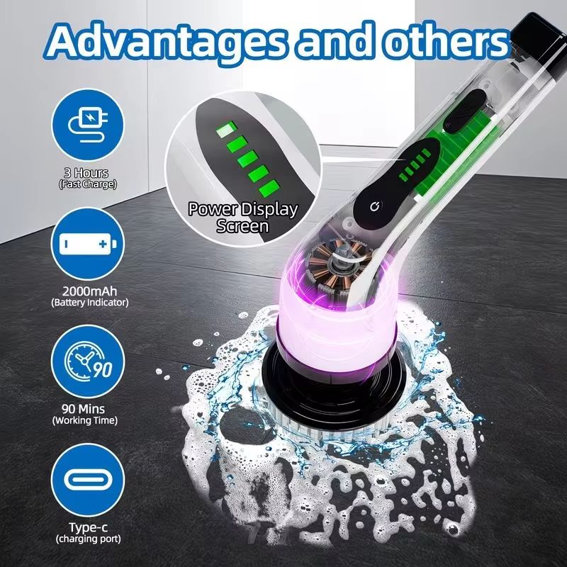 Wireless Electric Spin Scrubbe - đánh giá và giá Car Cleaning Brush